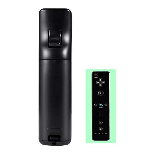 Wii Remote Controller for Wii/Wii U Console, Wiimote Controller for Nintendo (NO Skin NO Wrist Strap NO MotionPlus Inside), Black