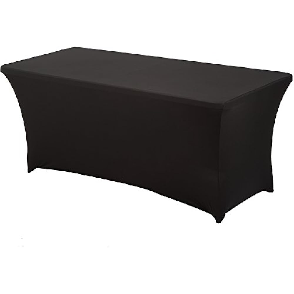 Rectangular Spandex Table Cover (8 Ft. Black) Home & Kitchen