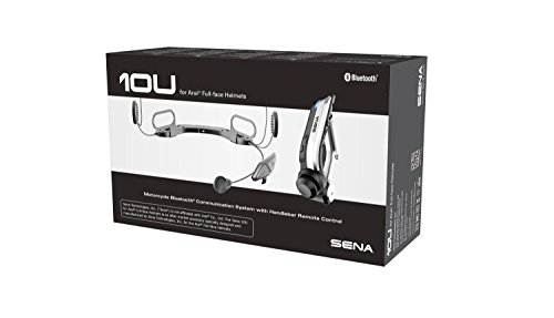 Sena 10U-AR-01 10U Motorcycle Bluetooth Communication System with Handlebar Remote for Arai Full-Face Helmet