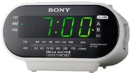 Amazon Com Sony Icf C318 Automatic Time Set Clock Radio With Dual Alarm White Discontinued By Manufacturer Home Audio Theater