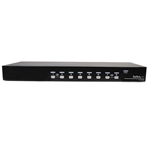 StarTech.com SV831DUSBAU 8 Port Rack Mount USB VGA KVM Switch with Audio (Audio Cables Included)