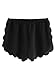 MakeMeChic Women's Casual Elastic Waist Scalloped Summer Beach Lounge Shorts Black M