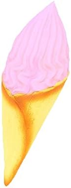 Soft Serve Ice Cream with Strawberry Scent Squishy Super Slow Rising Great for Gift, Toy or Collectible toy (Pink)