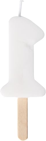 PME Blue Number 1 Candle Small 4.3 cm on Wooden Stick view 2