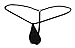 Deargirl Thong Tear Drop G-String Bottom (One Size(FITS Most XS to M), Black Mesh)