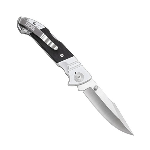 SOG Fielder Assisted Folding Knife FF3002-CP - Satin Polished 3.5" Blade, G10 & Aluminum Handle