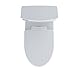 TOTO MS964214CEFG#01 Eco Soiree Elongated One Piece Toilet with Chrome Plated Sanagloss, Cotton White