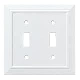 Franklin Brass W35244-PW-C Classic Architecture Double Switch Wall Plate/Switch Plate/Cover, White