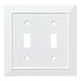 Franklin Brass W35244-PW-C Classic Architecture Double Switch Wall Plate/Switch Plate/Cover, White