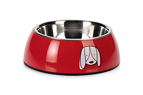 Karlie Jairo - Cuenco para Perros (480 ml), Color Rojo