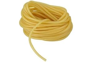 Wang-Data 33FT / 10M Length, 3x5mm Natural Latex Rubber Band Tube Tubing for Slingshot Catapult Elastic Parts Rocket Outdoor Hunting, Yellow(33FT, 0.2" OD 0.12" ID)