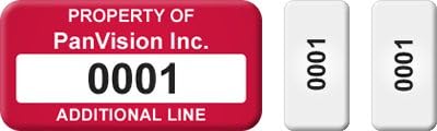 Add Own Text, Change The, Multi-Part AlumiGuard® Metal Asset Tags, 100 Tags / Pack, 1.5" x 0.75"