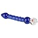 Beauty7 Anal Plug Anal Butt Plug Flower End Glass Dildo Swirls Mushroom Glans Tip G-Spot Anal Vaginal Massager Pleasure Wand Sex Toy for Adult
