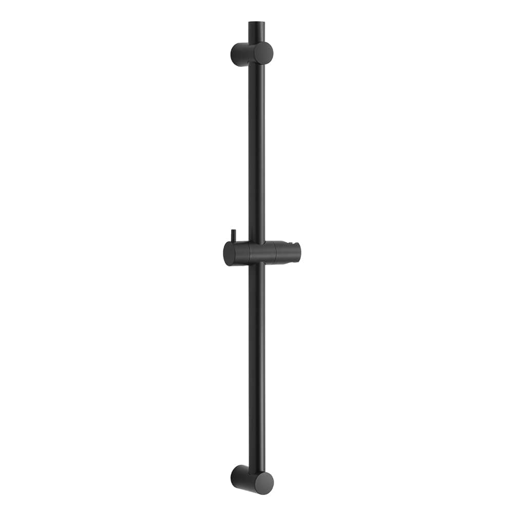 OFFO Shower Riser Rail, 68cm Wall Mounted Shower Rail Adjustable Distance 38 to 66cm with Handheld Shower Head Holder Replacement for Shower, Matte Black