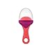 Boon PULP Easy Grip Frozen Food Silicone Feeder & Baby Teething Toy, Orange/Blue