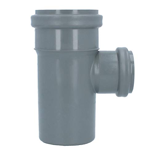 HT Rohr Abzweig Ø DN 75 x 50 mm Grau T-Stück 90° Grad Mit Gummidichtringen | Einfach-Abzweig Doppelverbindung Winkel…