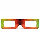 GloFX Paper Cardboard Diffraction Glasses – Geometric Rainbow (5 Pack)