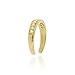 Hoops & Loops Yellow Gold Flashed Sterling Silver Cubic Zirconia Toe Ring