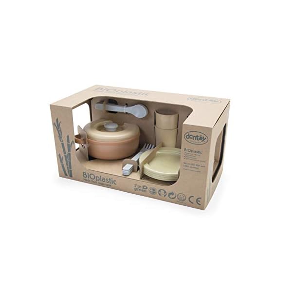 Dantoy Bio-Toy Pretend Play Dinner Set 22 Pieces, Eco-Conscious Toys Made from Sugarcane – Bild 3