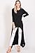 Annabelle 3/4 Sleeve High Low Casual Long Maxi Tunic Tops Black Large X-Large T1022C
