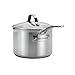 Circulon Genesis Stainless Steel Sauce Pan/Saucepan with Straining and Lid, 3 Quart