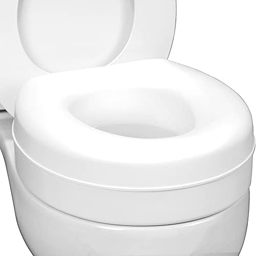 HealthSmart Raised Toilet Seat Riser That Fits Most Standard (Round