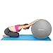 Trideer Exercise Ball (45-85cm) Extra Thick Yoga Ball Chair, Anti-Burst Heavy Duty Stability Ball Supports 2200lbs, Birthing Ball with Quick Pump (Office & Home & Gym) (Silver, L(58-65cm))