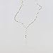S.J JEWELRY Womens Handmade CZ Simple Delicate 14K Gold Plated/Rose Gold Plated/Silver Plated Lariat Simple Baton Adjustable Y Necklace-Y-Lace