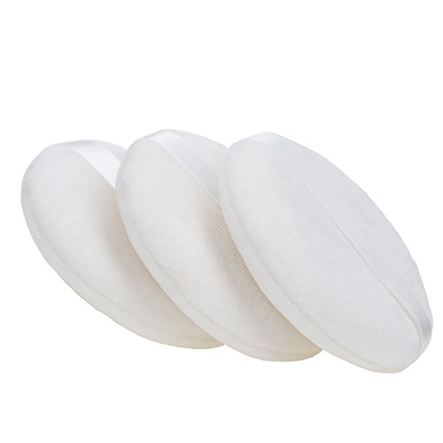 Topwon 4'' Large Loose powder Puff Large Body Puff W Ribbon (10cm) (3 Pcs)