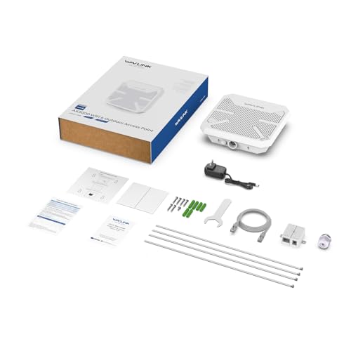 WAVLINK AX3000 Outdoor WiFi 6 Extender, Dual Band Long Range WiFi Repeater/Wireless Access Point/Router with PoE/ 3KM PtP Transmission, IP67 Waterproof, Supports Up to 256 Devices for Camping, Farm