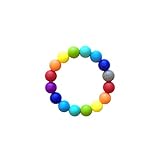 Itzy Ritzy Teething Happens Silicone Bracelet, Rainbow