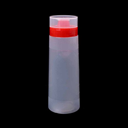 SimpleLife 4-Hole Plastic Salad Dressing Squeeze Bottle Condiment Dispenser Ketchup Mustard - Thumbnail 2