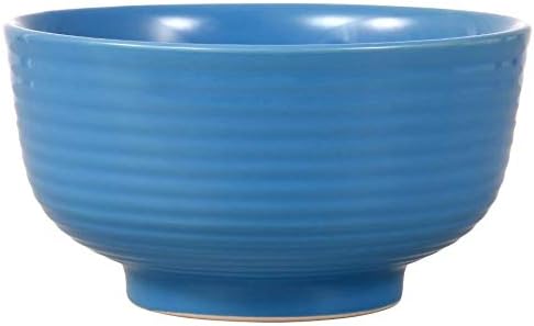 Peacock Blue, Lime Green, and Orange Santa Fe Dinnerware Collection (Sets of Four) (5.5 in Bowl, Peacock Blue)