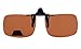 Eyekepper Rectangular Flip up Polarized Clip-on Sunglasses Brown