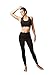 TLC Sport Women's Gathered Skirt Yoga Tights Leggings with Over Skirt Black-L-