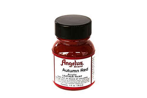 Angelus Brand Acrylic Leather Paint Water Resistant 1 oz - Select Your Color (Autumn Red)