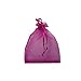 RakrisaSupplies 100Pcs Hot Pink Organza Bags 4x6