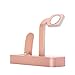 COTEetCI [2 in 1 Charging Dock] Cellphone Charger Docking Station Watch Dock Cradle for Watch 38mm/ 42mm, Phone 8/7-Rose Gold
