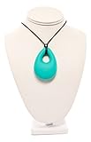 BPA Free Silicone Teething Necklace (Teardrop) (Turquoise)