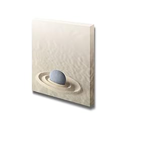 Canvas Prints - Zen Garden Meditation Stone as Concept for Relaxation Harmony Simplicity and Meditation Asian Japanese Culture Spa Wellness - 12" x 12"