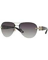 Versace Women's VE2159B Pale Gold/Grey Gradient Sunglasses