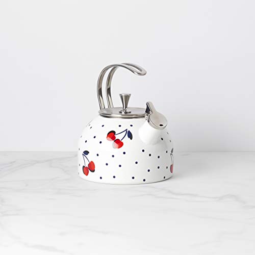 Kate Spade Vintage Cherry Dot Tea Kettle, 3.70 LB, Multi The Home
