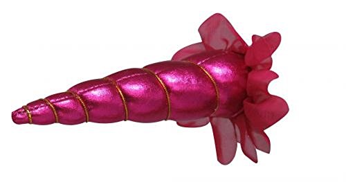 Showman PINK Clip On Unicorn Horn Gold Lacing Browband Bridle Headstall Attachment