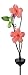 Moonrays 92548 Solar-Powered Hummingbird w/ Pink Habiscus Flowers Garden LED Metal Stake Light