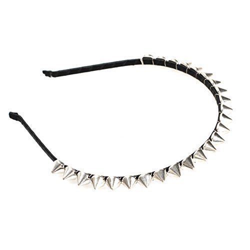 Chinatera Cool Punk Spike Rivets Band Women Girl Hair Band Headband (Silver)