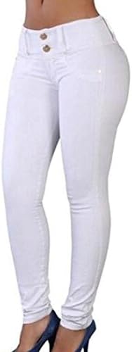 xiaokong Women's Solid Hi-waist Push Up Stretch Long Length Legging White XS