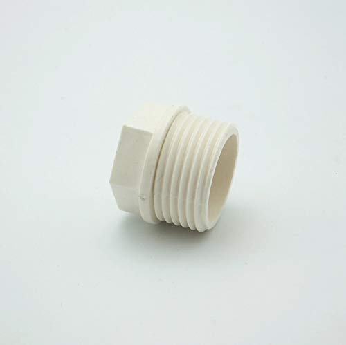 Maslin 3/4" BSP Male End Cap Plug PVC Tube Joint Pipe Fitting Coupler Adapter Water Connector for Garden Irrigation System - Thumbnail 3