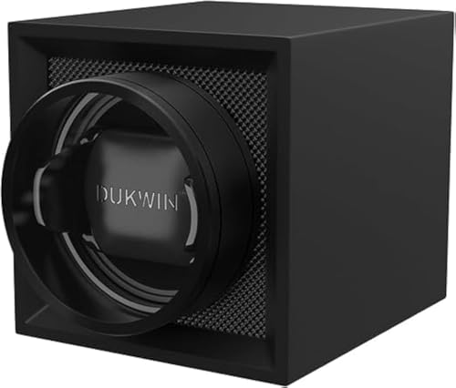 DUKWIN Watch Winder Single,Automatic Watch Winder Box Portable Watch Winders for 1 Watches with Quiet Japanese Motor,Adjustable Watch Pillow,Dual Power Supply for Travel