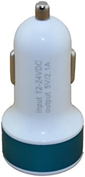 Car Charger with Dual USB Port for Apple, iPhone, iPod touch, iPod, iPad, iPad mini, Samsung Galaxy, Blackberry, Amazon Kindle Fire HD, LG, Barnes & Noble Nook HD, Google Nexus, Nokia Lumia, HTC, Acer and Sony Tablet. Power - 3.1 Amp (White)
