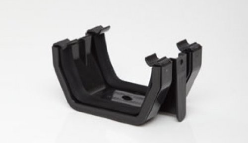 POLYPIPE RS202 Black Union Bracket for 112mm Square guttering System